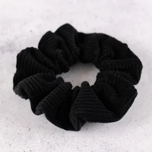 Scrunchie Cord Schwarz  - vegan und handgefertigt in Berlin | NOAS
