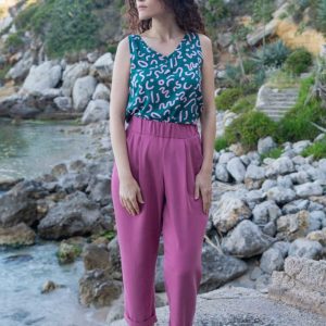 Bundfaltenhose JUPP pink aus TENCEL®