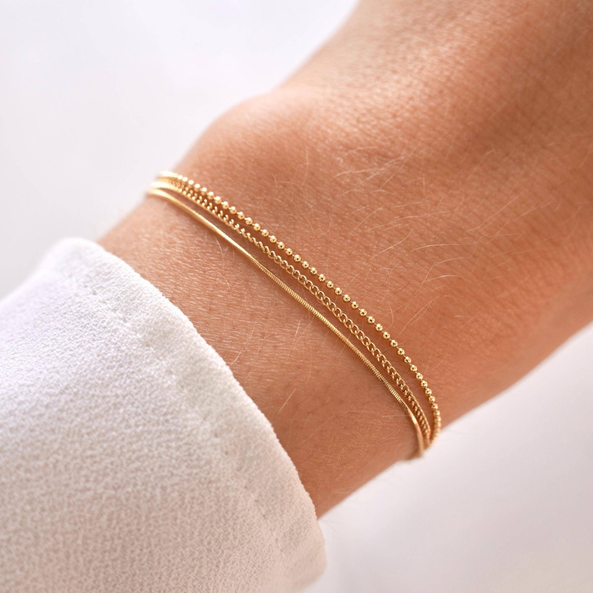 Damen-Armband aus Edelstahl mit drei feinen Ketten | Victoire Collection