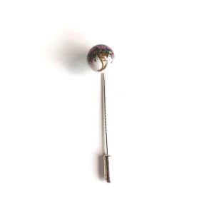 Blumenhorn-Anstecknadel | Silber
