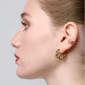 Sergio Engel Earcuff Doppel Ring (gold und silber aus Edelstahl)